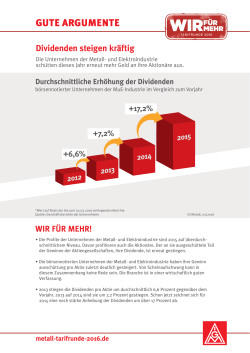 Gute Argumente Nr. 13 - Dividenden steigen kr&auml;ftig PDF
