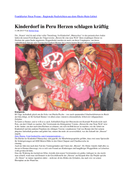 Kinderdorf in Peru Herzen schlagen kräftig