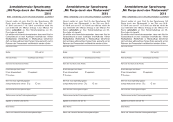 Anmeldeformular Sprachcamp 2015