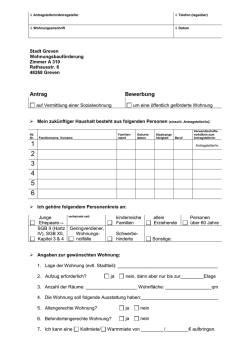 Verwaltung online AntragsformularWohnungssuche