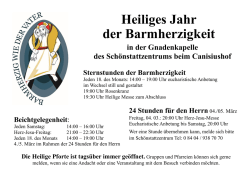 Heiliges Jahr der Barmherzigkeit - Sch&ouml;nstattzentrum am Canisiushof