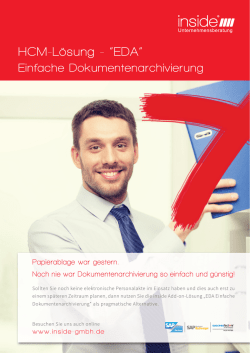 HCM-L&ouml;sung - &ldquo;EDA&rdquo; - inside Unternehmensberatung GmbH