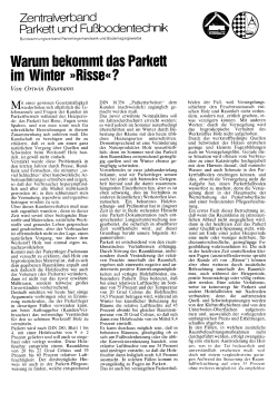 Merkblatt Fugen/Risse im Parkett - firma dembny