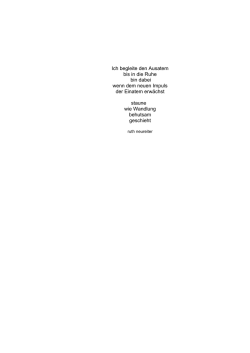 Ich begleite - Atemtherapie Gilching Ruth Neureiter