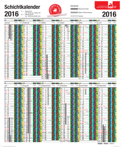 Schichtkalender 2016