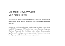Die Maxx Royalty Card Von Maxx Royal
