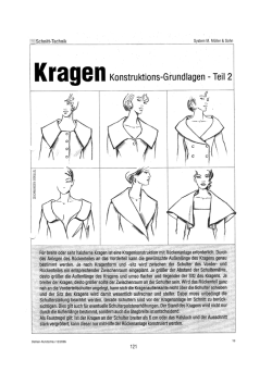 Kragen Konstruktions`-Grundlagen - Teil 2