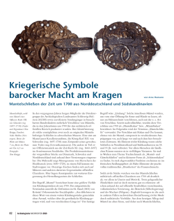 Kriegerische Symbole barocker Macht am Kragen