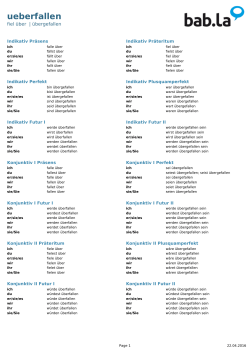 niemiecki conjugation - ueberfallen