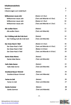 Inhaltsverzeichnis