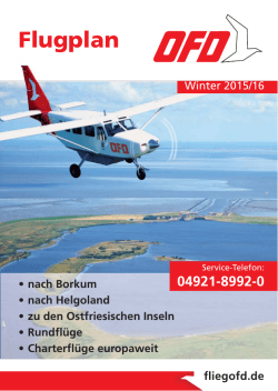 Flugplan Winter 2015/16