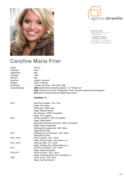 Caroline Maria Frier