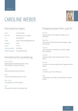 Lebenslauf Caroline Weber