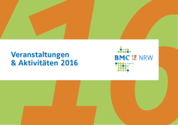 Veranstaltungen und Aktivitäten 2016 BMC Regional NRW.