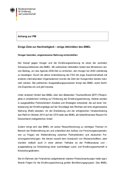 einige Aktivit&auml;ten des BMEL