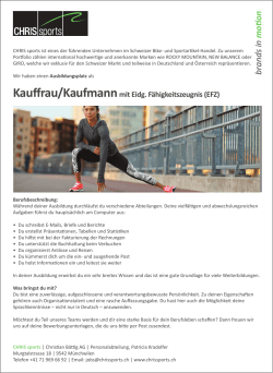 Ausbildungsplatz Kauffrau/Kaufmann