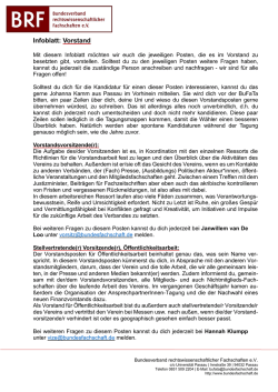 Infoblatt: Vorstand