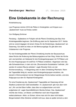 Eine Unbekannte in der Rechnung
