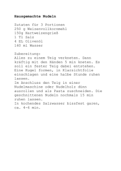 Hausgemachte Nudeln