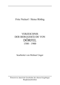 d&ouml;rfel - Alterzgebirge