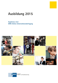 Ausbildungsumfrage 2015 DIHK  - Deutscher Industrie
