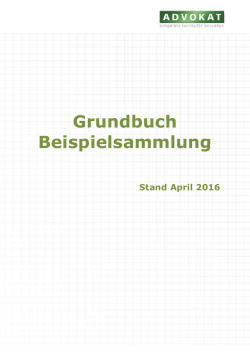 Grundbuch Beispielsammlung
