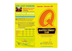 HIER LACHT HAMBURG. - Quatsch Comedy Club