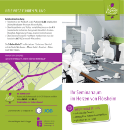 Ihr Seminarraum im Herzen von Fl&ouml;rsheim