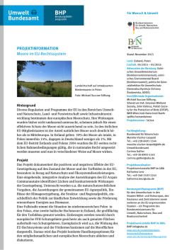PROJEKTINFORMATION Moore im EU