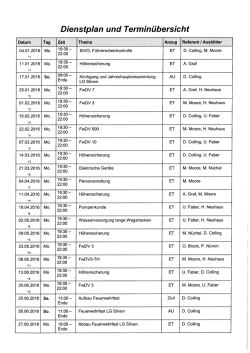 Dienstplan - Feuerwehr Hennef