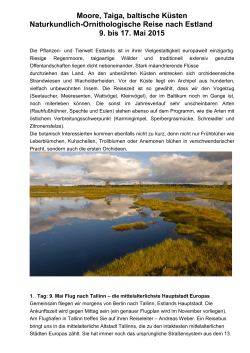 Moore, Taiga, baltische Küsten Naturkundlich