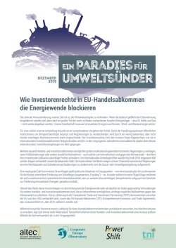Ein Paradies für Umweltsünder - Wie