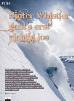 Welcher Skifahrer würde Whistler nicht für ein Paradies halten