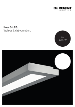 Item C-LED. Wahres Licht von oben.