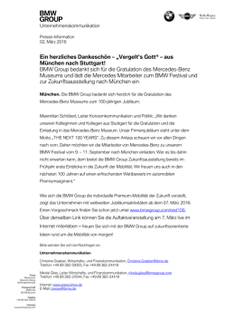 Ein herzliches Dankesch&ouml;n &ndash; &bdquo;Vergelt`s Gott&ldquo; &ndash; aus M&uuml;nchen nach
