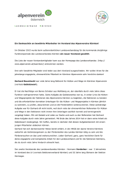 Ein Dankesch&ouml;n an bew&auml;hrte Mitarbeiter des Vorstandes des