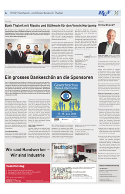Ein grosses Dankesch&ouml;n an die Sponsoren