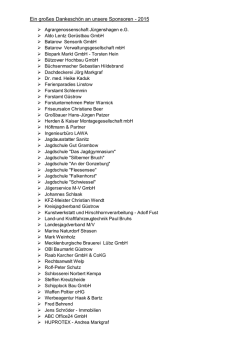 Ein gro&szlig;es Dankesch&ouml;n an unsere Sponsoren