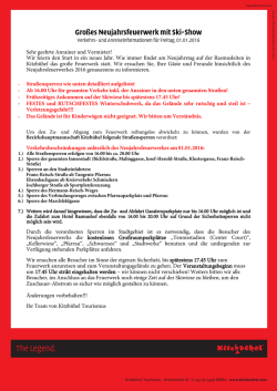 Informationen zu den Stra&szlig;ensperren