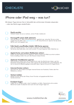 iPhone oder iPad weg – was tun?