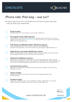 iPhone oder iPad weg &ndash; was tun?
