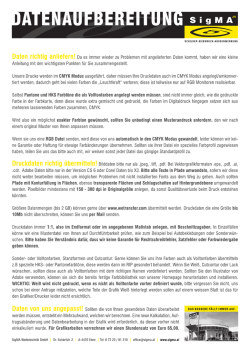 Da es immer wieder zu Problemen mit angelieferten Daten kommt