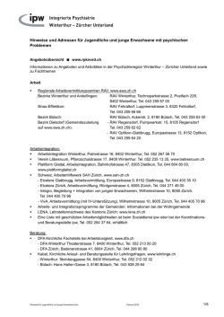 Hinweise und Adressen f&uuml;r Jugendliche und junge Erwachsene mit