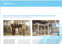 Die erste Wascherei ohne Dampf ist der Konkurrenz weit voraus