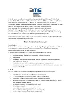 Internationalen Projektmanager