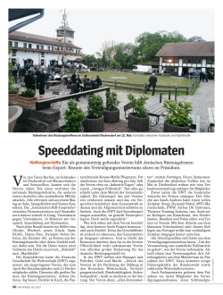 Speeddating mit Diplomaten