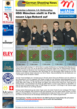 GSN 15-83 Bundesliga Luftpistole Rekord.