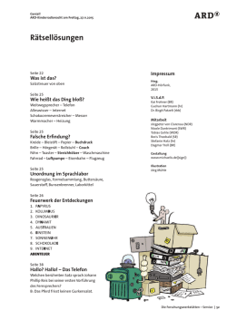 Rätsel-Auflösungen - ARD