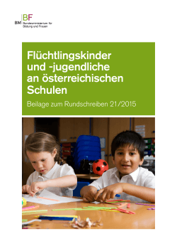 Flüchtlingskinder- und jugendliche an österreichischen Schulen