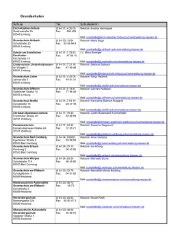 Liste aller Schulen - Landkreis Limburg